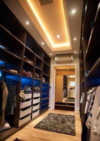 Большая открытая гардеробная комната с комбинированным наполнением Норильск