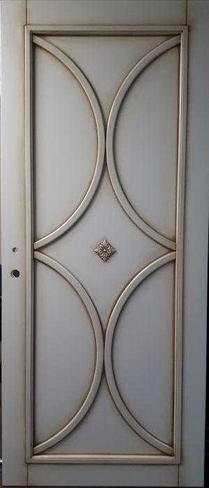 Межкомнатная дверь в профиле массив (эмаль с патиной) Норильск