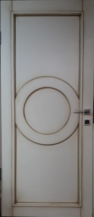 Межкомнатная дверь в профиле массив (эмаль с патиной) Норильск